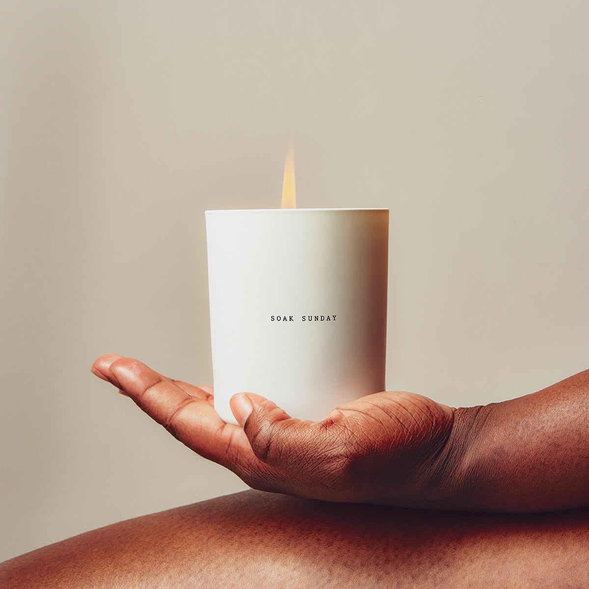 Vegan Cruelty Free Honey & Oat Scented Candle 230g Soak Sunday